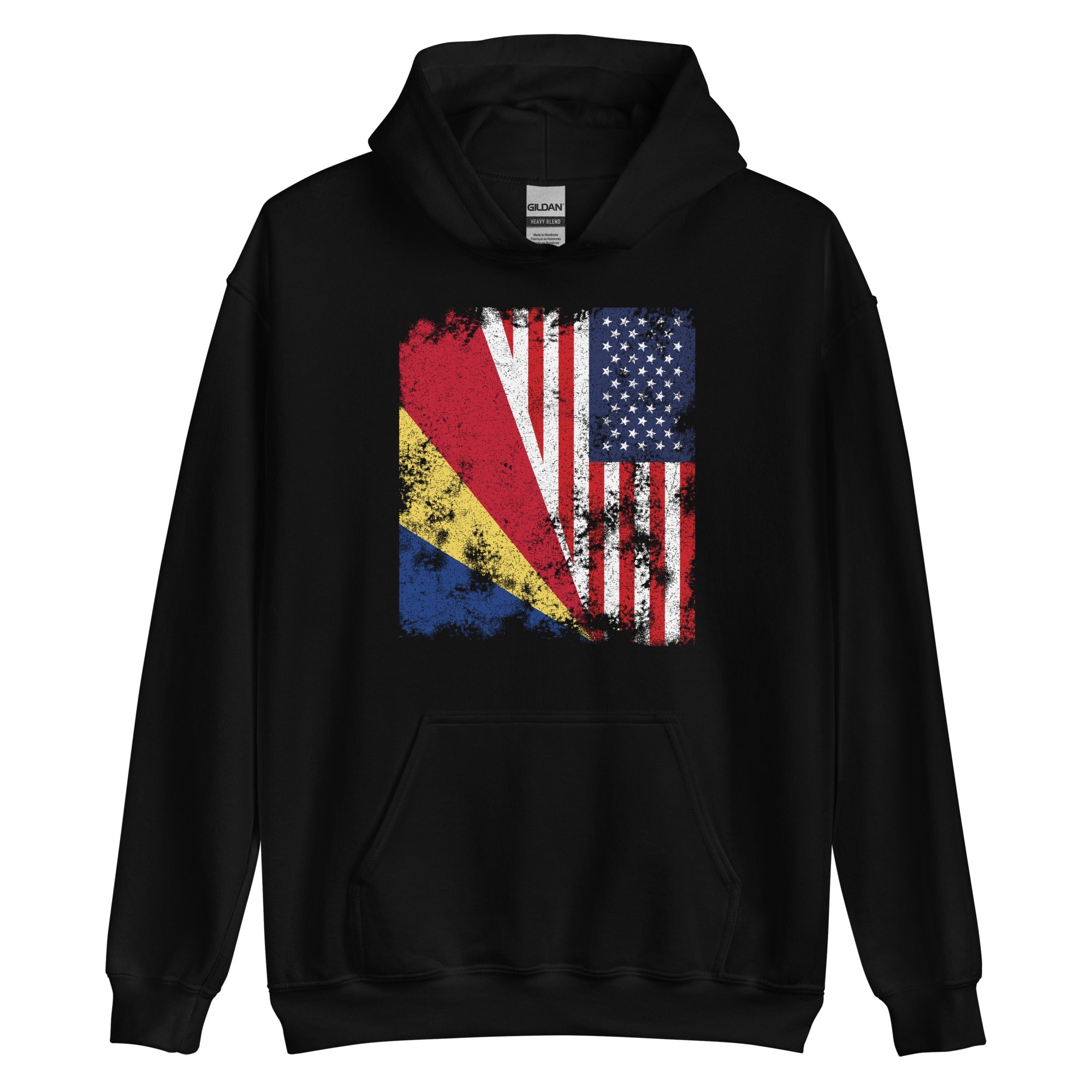Seychelles USA Flag - Half American Hoodie