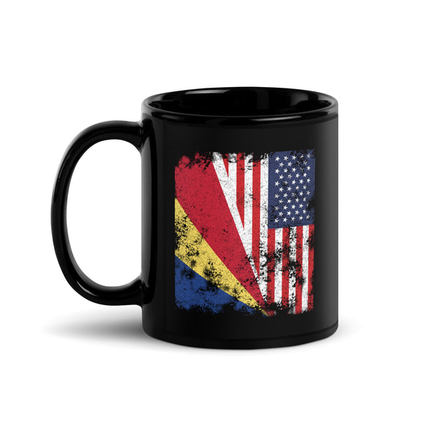 Seychelles USA Flag - Half American Mug
