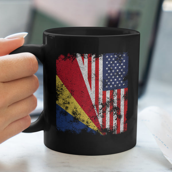 Seychelles USA Flag - Half American Mug