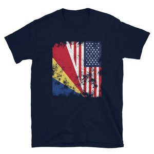 Seychelles USA Flag - Half American T-Shirt