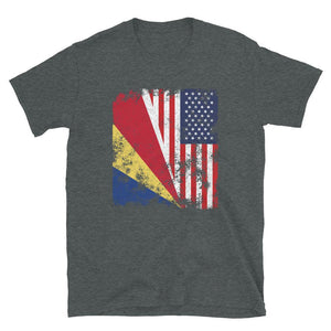 Seychelles USA Flag - Half American T-Shirt