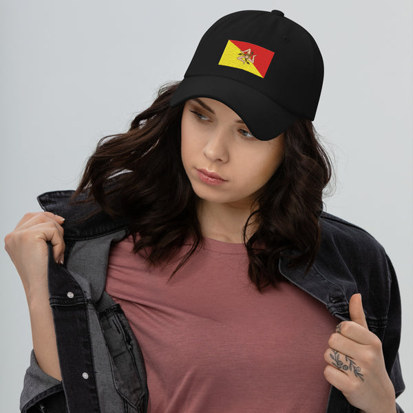 Sicily Flag Cap - Adjustable Embroidered Dad Hat