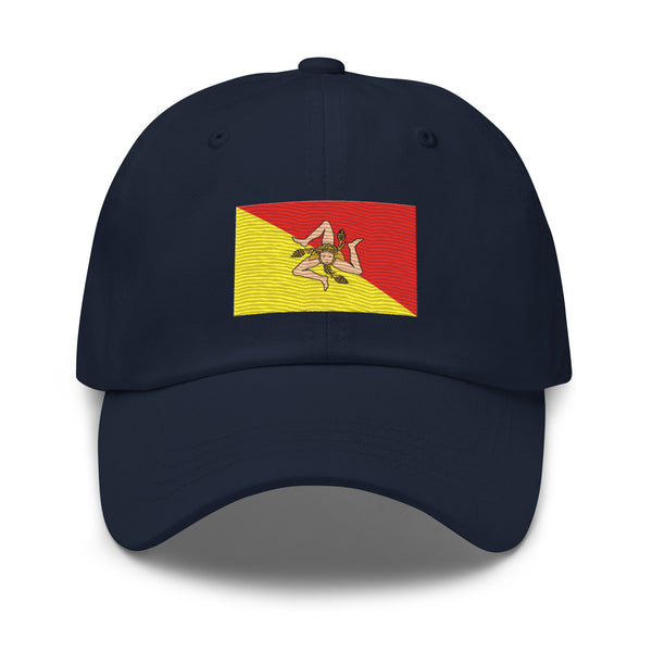 Sicily Flag Cap - Adjustable Embroidered Dad Hat