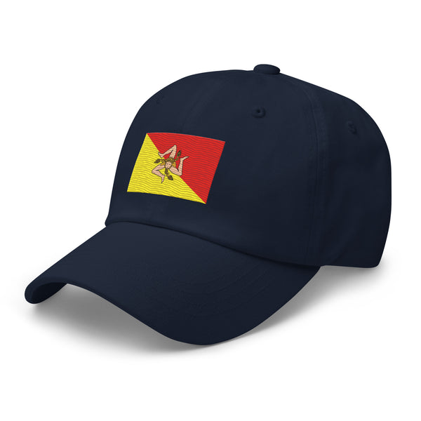 Sicily Flag Cap - Adjustable Embroidered Dad Hat