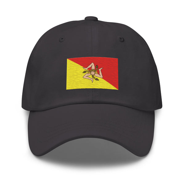 Sicily Flag Cap - Adjustable Embroidered Dad Hat