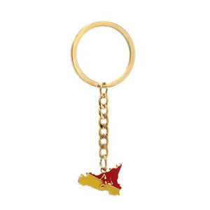 Sicily Flag Map Keychain Collection