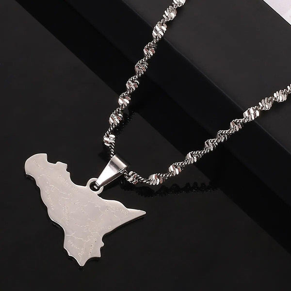 Sicily Map Necklace