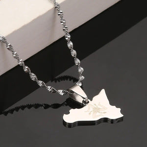 Sicily Map Necklace