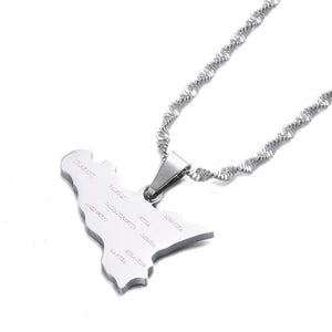 Sicily Map Necklace