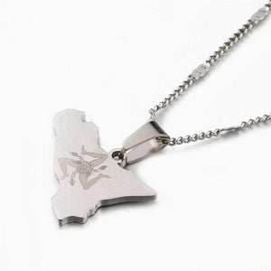 Sicily Map Necklace