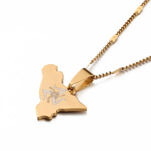 Sicily Map Necklace