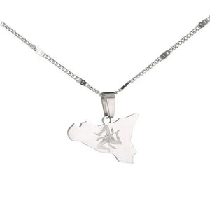 Sicily Map Necklace