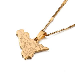 Sicily Map Necklace