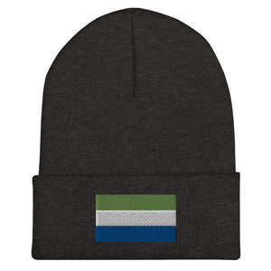 Sierra Leone Flag Beanie - Embroidered Winter Hat