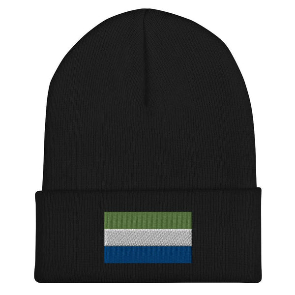 Sierra Leone Flag Beanie - Embroidered Winter Hat