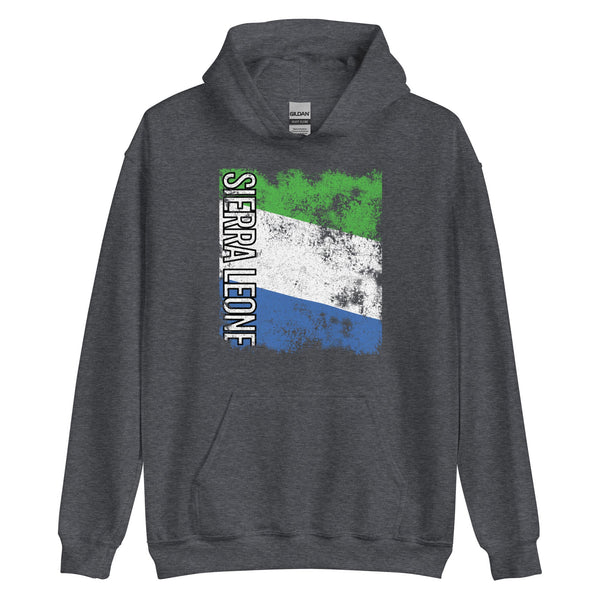 Sierra Leone Flag - Distressed Flag Hoodie