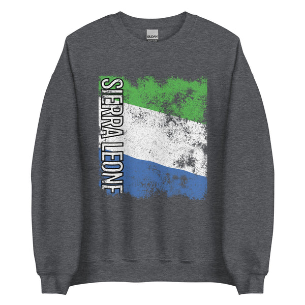 Sierra Leone Flag - Distressed Flag Sweatshirt