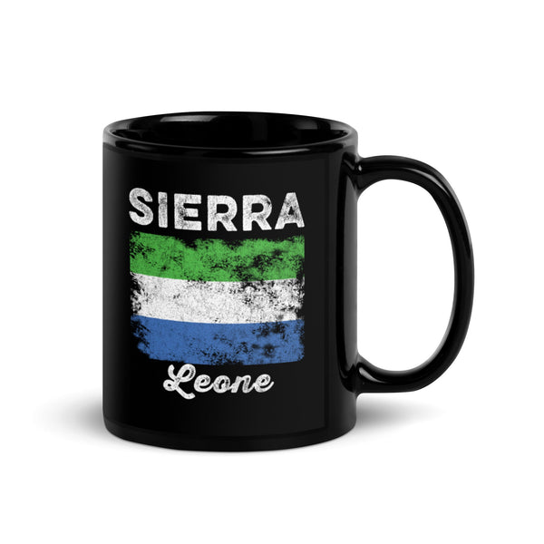 Sierra Leone Flag Distressed Mug