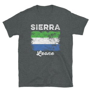 Sierra Leone Flag Distressed T-Shirt