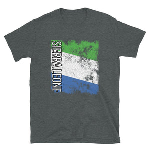 Sierra Leone Flag Distressed T-Shirt