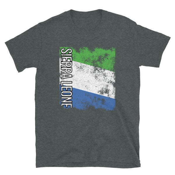 Sierra Leone Flag Distressed T-Shirt