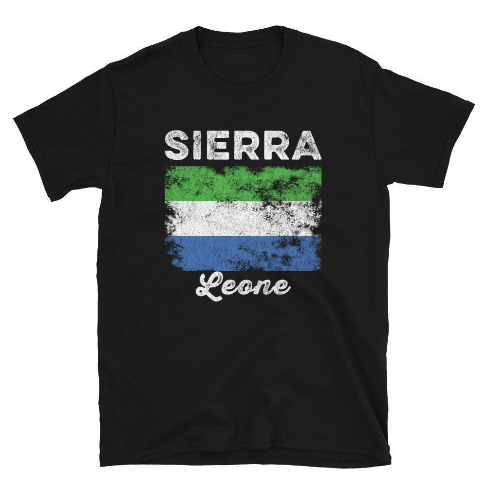 Sierra Leone Flag Distressed T-Shirt