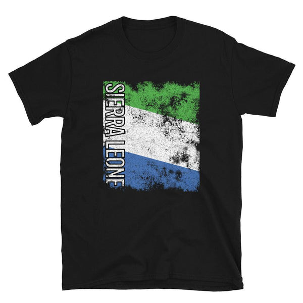 Sierra Leone Flag Distressed T-Shirt
