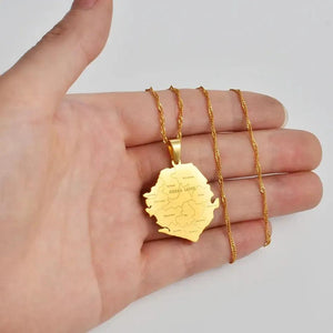 Sierra Leone Map Necklace
