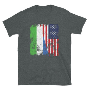 Sierra Leone USA Flag - Half American T-Shirt