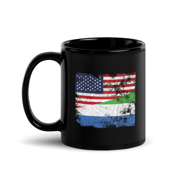 Sierra Leone USA Flag Mug