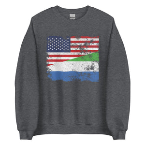 Sierra Leone USA Flag Sweatshirt