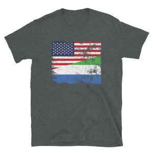 Sierra Leone USA Flag T-Shirt