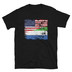 Sierra Leone USA Flag T-Shirt