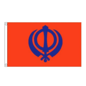 Sikh Flag - 90x150cm(3x5ft) - 60x90cm(2x3ft)
