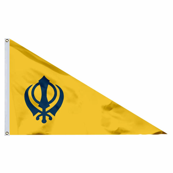 Sikh Flag - Nishan Sahib Sikhism Flag - 90x150cm(3x5ft) - 60x90cm(2x3ft)