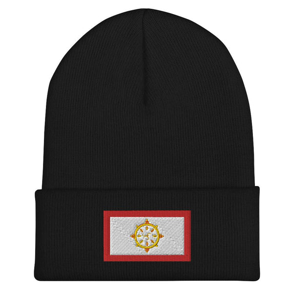 Sikkim Flag Beanie - Embroidered Winter Hat