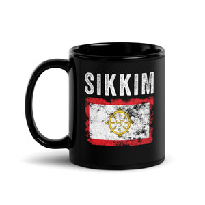 Sikkim Flag Distressed - Sikkimese Flag Mug