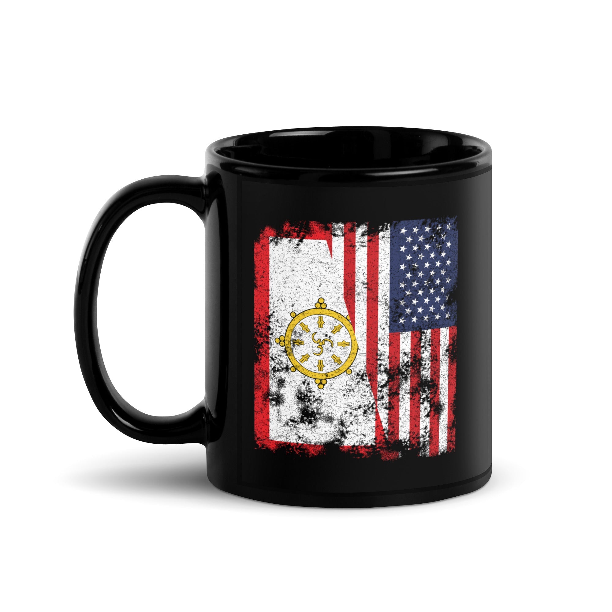 Sikkim USA Flag - Half American Mug
