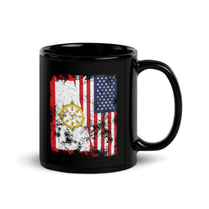 Sikkim USA Flag - Half American Mug