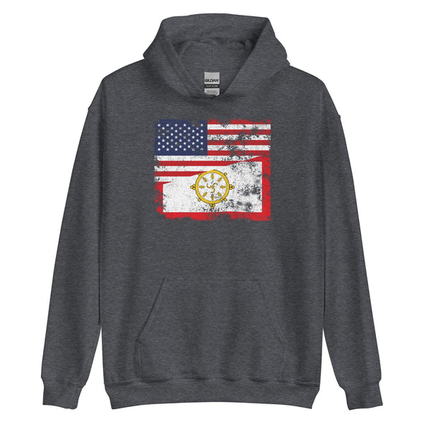 Sikkim USA Flag Hoodie