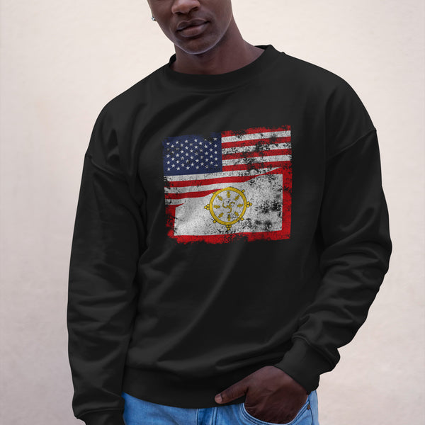 Sikkim USA Flag Sweatshirt