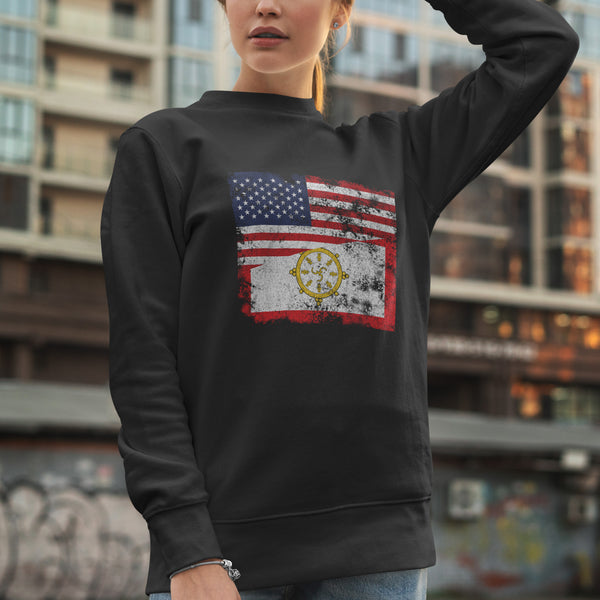 Sikkim USA Flag Sweatshirt