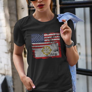 Sikkim USA Flag T-Shirt