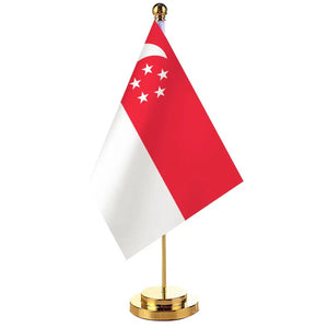 Singapore Desk Flag - Small Office Table Flag