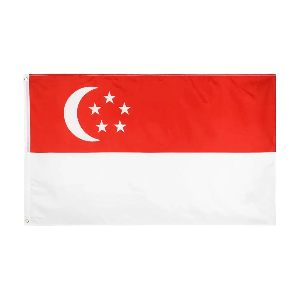 Singapore Flag - 90x150cm(3x5ft) - 60x90cm(2x3ft)