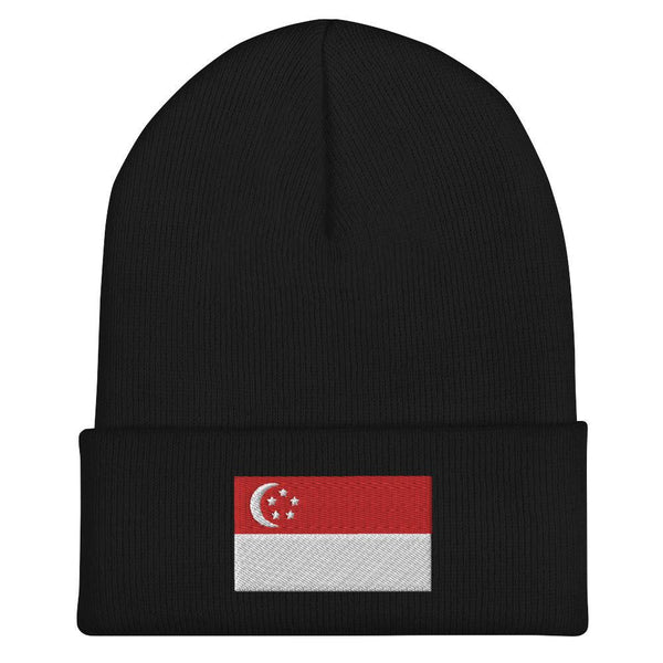 Singapore Flag Beanie - Embroidered Winter Hat