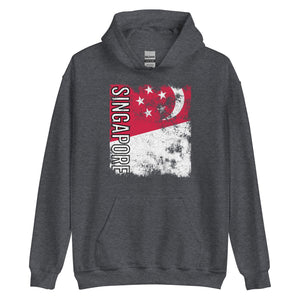 Singapore Flag - Distressed Flag Hoodie