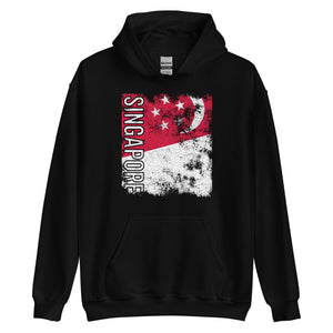 Singapore Flag - Distressed Flag Hoodie