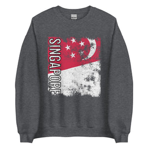 Singapore Flag - Distressed Flag Sweatshirt