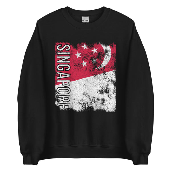 Singapore Flag - Distressed Flag Sweatshirt